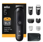 Braun Series 5 AIO5540 čierna / Zastrihávač / 9 v 1 / 0,5-21 mm / výdrž až 120 min (7500435245029)