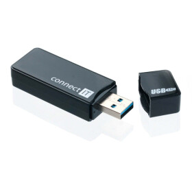 CONNECT IT USB 3.0 GEAR čierna / externá čítačka kariet / USB / MicroSD / SD (CI-104)