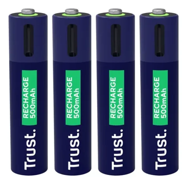 Trust 25671 Dobíjacie batérie AAA 4 ks / Nabíjacie batérie / 500 mAh / 800 cyklov (25671)