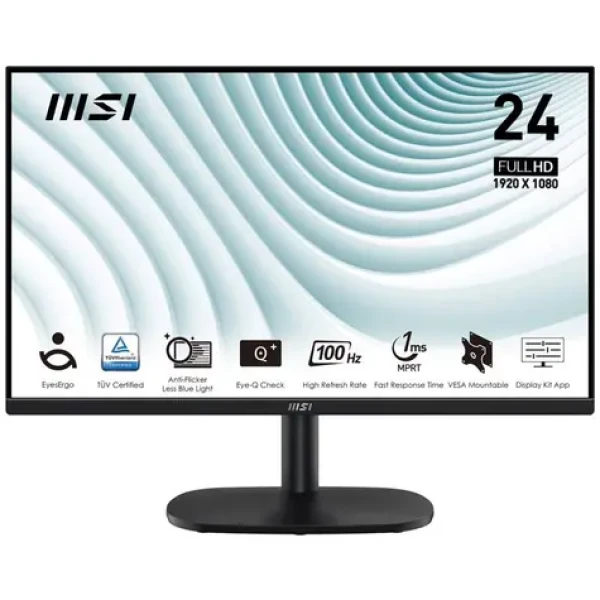 23.8" MSI PRE MP245V čierna / 1920 x 1080 / VA / 16:9 / 1ms / 4000:1 / 300cd-m2 / HDMI + VGA / VESA (PRO MP245V)