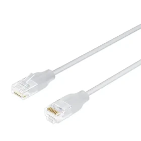 Lanview LightFlex CAT6 U/UTP 1,5 m biela / Patch kábel / Podsvietené konektory RJ45 / 10 Gigabit / PoE / LSZH (LV-LIGHT-UTP6015W)