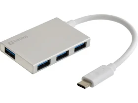 Sandberg USB-C Pocket HUB 4x USB 3.0 biela (136-20)
