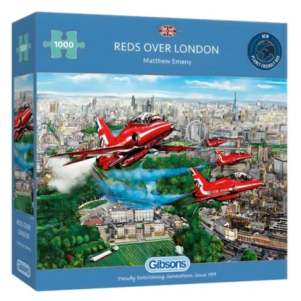 GIBSONS Puzzle Red Arrows NAD Londýnom