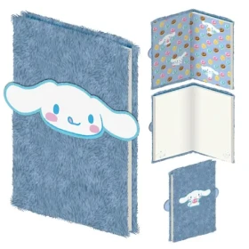 PYRAMÍD Plyšový blok A5 Cinnamoroll DPL10 / Poznámkový blok / plyšový obal / biele listy (SR2510462EPM)