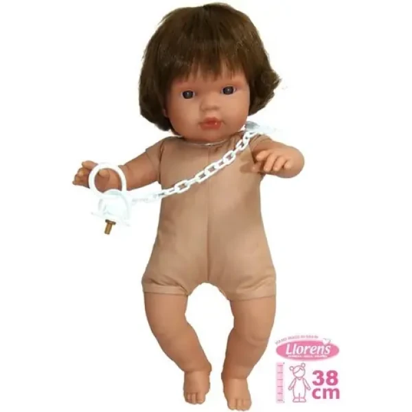 Llorens 385L LOLA - realistická bábika so zvukmi a mäkkým látkovým telom - 38 cm