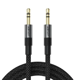 Acefast J10 čierna / Audio kábel / Jack 3,5 mm (M) - Jack 3,5 mm (M) / 1 m