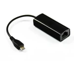 MicroConnect Adaptér micro USB (M) - RJ-45 (F) čierna (USBMICROETHBB)