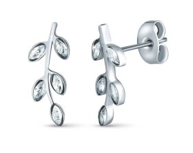 Vuch Očarujúce oceľové náušnice so zirkónmi Zotie Silver