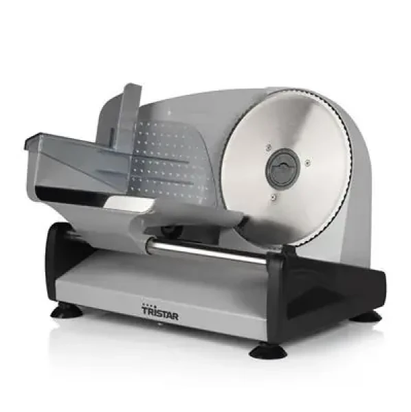 Tristar EM-2099 / kuchynský krájač / 150 W / 0-15 mm / 19 cm nôž / nerez / strieborná (EM-2099)