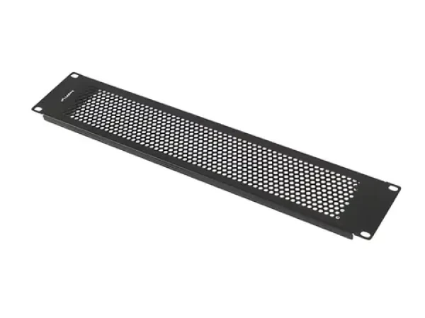 Lanberg AK-1412-B čierna / Krycí panel do racku / 19" / 2U / perforovaný (AK-1412-B)