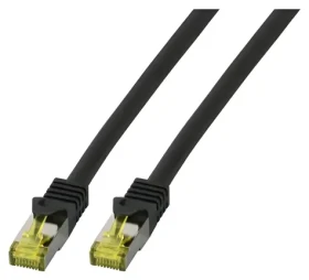 EFB CAT6A čierna / Patch kábel / S/FTP / 0,25 m / LSZH / RJ-45 (MK7001.0,25B)