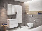 CERSANIT - NÁBYTKOVÉ UMÝVADLO MODUO SLIM 80X38 BOX K116-012