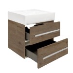 Kúpeľňová skrinka s umývadlom SAT Cube Way 60x53x46 cm dub Wellington mat CUBE46602DWSATCW CUBE46602DWSATCW