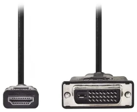 Nedis kábel HDMI - DVI-D / zástrčka HDMI - 24 + 1pinová zástrčka DVI-D čierny / 3 m (CCGB34800BK30)