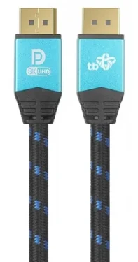 TB Touch DisplayPort 2.1 opletený kábel / Video kábel / DisplayPort - DisplayPort / 2 m / pozlátené konektory (AKTBXVDMDP2120N)