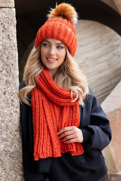 Kamea Hat&Scarf K.23.211.27 Orange OS