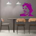 Veselá Stena Samolepka Mick Jagger Farba: šedá, Veľkosť: 60 x 60 cm