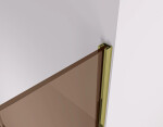 CERANO - Sprchová zástena Walk-in Crystal Ľ/P - 8 mm - bezvzperový systém - zlatá, bronzové sklo - 60x200 CER-690364