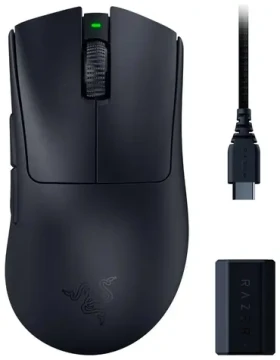 Razer DeathAdder V3 Pro + HyperPolling Wireless Dongle / Herná bezdrôtová myš / optická / 30000DPI / 2.4GHz / 5 tlačidiel (RZ01-04630300-R3WL)