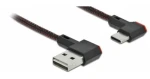 DeLock / USB kábel / USB-A - USB-C / uhlový / 0,2 m / čierna (85279)