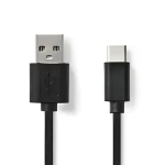 Nedis USB-C čierna (CCGP60600BK30) / Dátový kábel / USB-C - USB-A / USB 2.0 / 3 m (CCGP60600BK30)