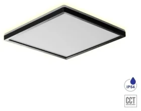CORDIA Square II čierna / Stropné svietidlo / LED 18W / 1620lm / 3000-6000K / IP54 / 30x30 cm (SKL000492959)