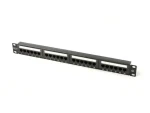 Patch panel 19" 24 portov čierny / Patch panel / U/UTP / CAT.5E / 1U (DN-91524U-1)