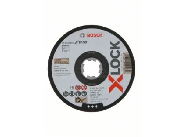 BOSCH 2608619363 / Rezací kotúč XLock na oceľ / Priemer 125 x 22.23 mm / Šírka rezu 1.6 mm (2608619363)