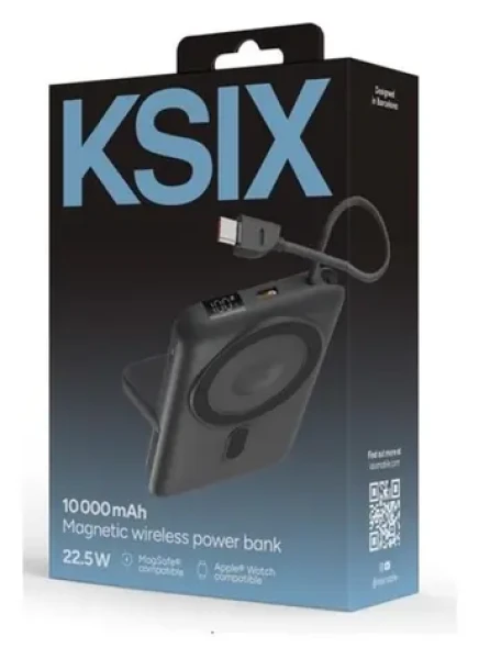 KSIX Power Pulse šedá / Power Bank / 10000mAh (BPB10PD22INTSG)
