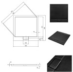 BESCO - Štvorcová sprchová vanička AXIM - STONE EFFECT - Farba - Stone efect, Rozmer A - 80 cm, Rozmer B - 80 cm VANKAXIM80S