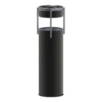 ALDA Prestige Pillar čierna / Vonkajší odpadkový kôš s popolníkom / 15 l / lakovaná oceľ