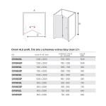 Mereo Sprchové dvere, Novea, zalamovacie, 100x200 cm, chróm ALU, sklo Číre, ľavé prevedenie CK10833ZL