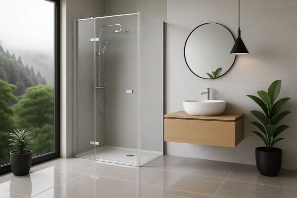 REA/S - Sprchovací kút Atlas 80x80 Chrome vpravo KPL-K4363