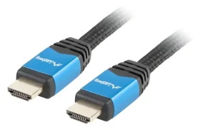 Lanberg CA-HDMI-20CU-0030-BL čierna / Kábel HDMI / HDMI 2.0 / 3 m / 18 Gbit/s / 4K 144Hz / pozlátené kontakty (CA-HDMI-20CU-0030-BL)