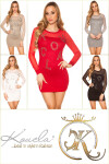 Sexy KouCla knit dress/sweater rhinestones+mesh Einheitsgroesse