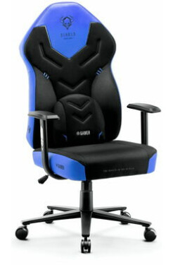 Diablo X-Gamer 2.0 Normal čierno-modrá / herná stolička / nastaviteľná / umelá koža / pojazdové kolieska / nosnosť 150 kg (X-GAMERCO)