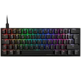 Ducky Mecha Mini Cherry MX-Silent-Red čierna / herná klávesnica / podsvietená / mechanická / drôtová USB-C / DE (DKME2061ST-SDEPDAAT1)