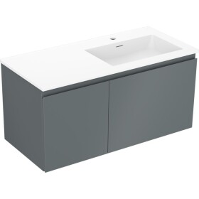 MEXEN/S - Orio kúpeľňová skrinka 100 cm s umývadlom Otis pravá, 1S, 1D, grafit mat/biela mat 91A13-10047-3-BBFF66-W18P01