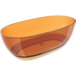 MEXEN - Pure rust voľne stojaca vaňa transparentna 170 x 80, korok chróm 58071708006