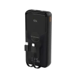 Wozinsky WFC-15B 20000mAh čierna / Powerbanka / vstavané káble Lightning a USB-C / 22,5W / PD20W