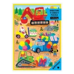 Mudpuppy Puzzle s blahoželaním Na stavenisku