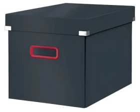 Leitz Krabica ClickStore Cosy L (A4) zamatovo šedá / Kartón / 320 × 310 × 360 mm / skladacia s vekom (53470089)