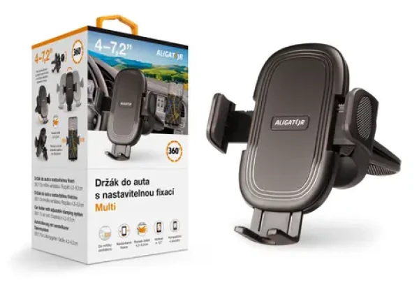 Aligator Držiak do auta s nastaviteľnou fixáciou HA20 Multi do ventilačnej mriežky / univerzálny (HA20)