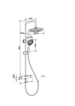 INVENA - Sprchový stĺp MUSTA s termostatickou batériou chróm AU-84-001-X