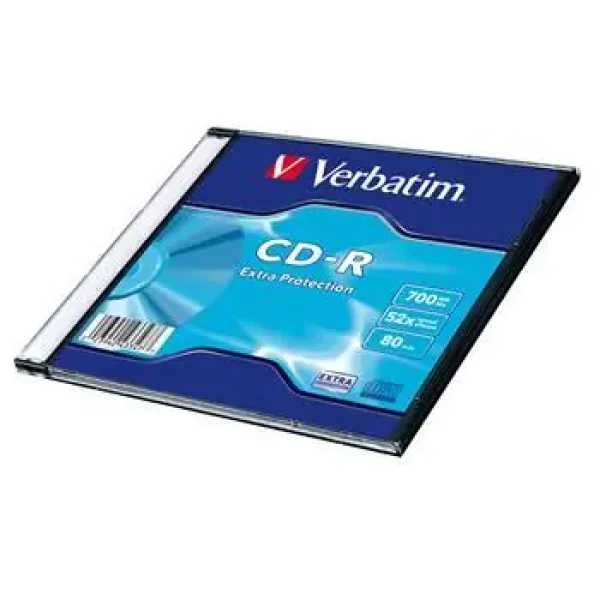 Verbatim CD R DL 700MB / CD R médium / 80 min / 48x / Extra Protection / Slim case / 1 ks