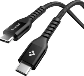 Spigen ACA11103 Essential USB-C na USB-C 100W kábel 1.2m čierna (ACA11103)