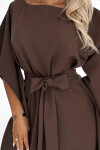 Dámske šaty 287-33 SOFIA - NUMOCO Hnědá L/XL
