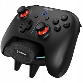 Rampage Hydra Pre čierna / bezdrôtový gamepad / pre PC Switch smartfón / vibrácie / Bluetooth / 2.4GHz / USB-C (HYDRAPRO-BLACK)