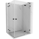 MEXEN/S - Lunar L Duo sprchovací kút dvere krídlové pravá 115 x 70, transparent, čierna 834L-115P-070L-70-00