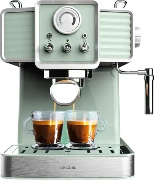 Cecotec Power Espresso 20 svetlo zelená / Espresso kávovar / 20 bar / 1350 W / 1,5 l / Thermoblock (S5621364)
